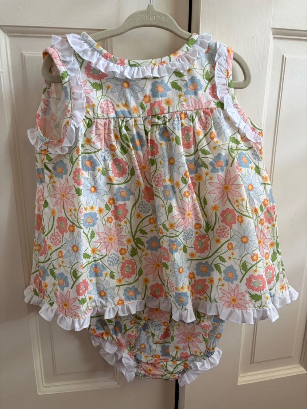 Bella Bliss Floral Ruffle Tank & Bloomers Set